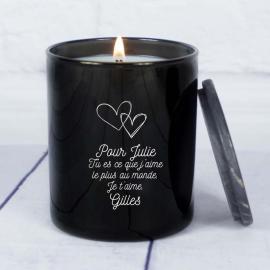Bougie gravée coeur Bougie gravée coeur