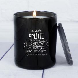 Bougie gravée 'La vraie amitié...' Bougie gravée 'La vraie amitié...'