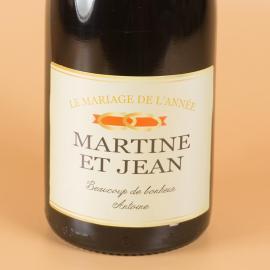 Bouteille de vin BIO personnalisée pour mariage Bouteille de vin BIO personnalisée pour mariage