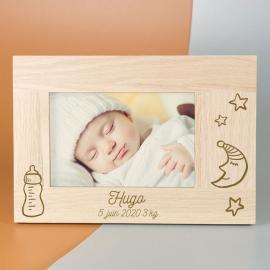 Cadre en chêne personnalisé pour une naissance Cadre en chêne personnalisé pour une naissance