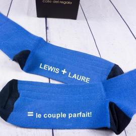 Chaussettes amusantes personnalisées pour couple Chaussettes amusantes personnalisées pour couple