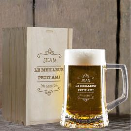 Chope de Bière Personnalisée 'Le meilleur compagnon' Chope de Bière Personnalisée 'Le meilleur compagnon'
