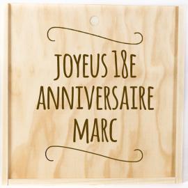 Coffret en bois personnalisé gravé Coffret en bois personnalisé gravé