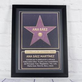 Affiche 'Étoile Hollywood Boulevard' personnalisée dans un cadre Affiche 'Étoile Hollywood Boulevard' personnalisée dans un cadre