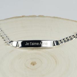 Gourmette en argent personnalisée pour femmes Gourmette en argent personnalisée pour femmes
