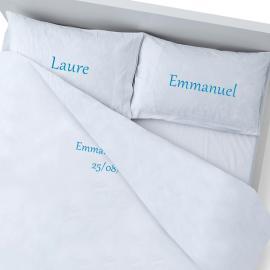 Jeu de draps brodés avec prénoms Jeu de draps brodés avec prénoms