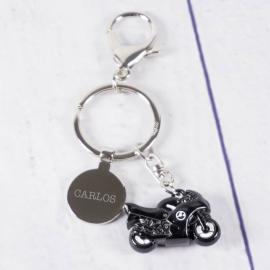 Porte-clés gravé 'moto' Porte-clés gravé 'moto'
