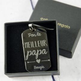 Pendentif personnalisé Le Meilleur Papa Pendentif personnalisé Le Meilleur Papa