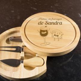 Planche à fromage en bambou personnalisée Planche à fromage en bambou personnalisée