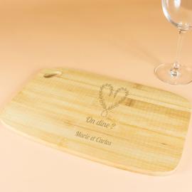 Planche en bois de bambou personnalisée gravée Planche en bois de bambou personnalisée gravée