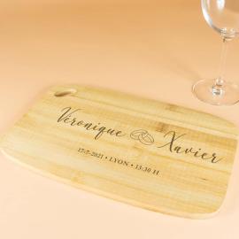 Planche en bois gravée pour couple Planche en bois gravée pour couple