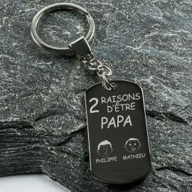 Porte-clés raisons d'être papa personnalisé Porte-clés raisons d'être papa personnalisé