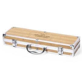 Set barbecue gravé 'Bambou' Set barbecue gravé 'Bambou'