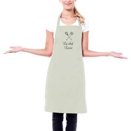 Tablier BIO brodé avec motif et prénom Tablier BIO brodé avec motif et prénom