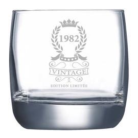 Verre à whisky gravé '40 ans' édition limitée Verre à whisky gravé '40 ans' édition limitée