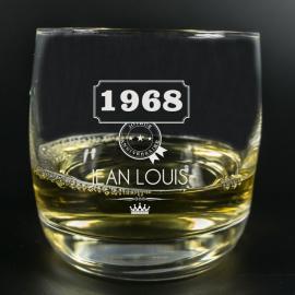 Verre à whisky personnalisé année de naissance Verre à whisky personnalisé année de naissance