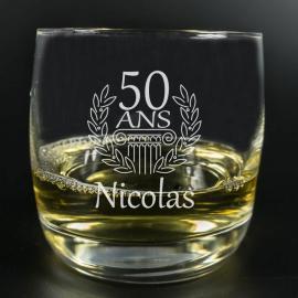 Verre à whisky personnalisé gravé pour les anniversaires Verre à whisky personnalisé gravé pour les anniversaires