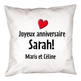 Coussin joyeux anniversaire femme Coussin joyeux anniversaire femme