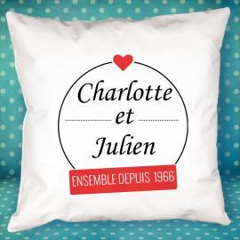 Coussin personnalisé ensemble depuis... Coussin personnalisé ensemble depuis...