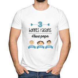 T-shirt Raisons d'être papa T-shirt Raisons d'être papa
