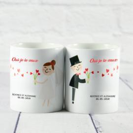 Tasse: 'Oui je le veux!' personnalisée Tasse: 'Oui je le veux!' personnalisée