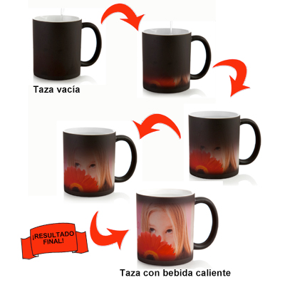 Cadeaux personnalisés: Mugs personnalisés: Mug magique avec photo