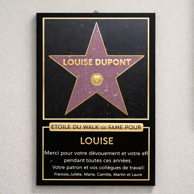 Cadeaux personnalisés: D&eacute;coration: 'Walk of fame' personalis&eacute;e