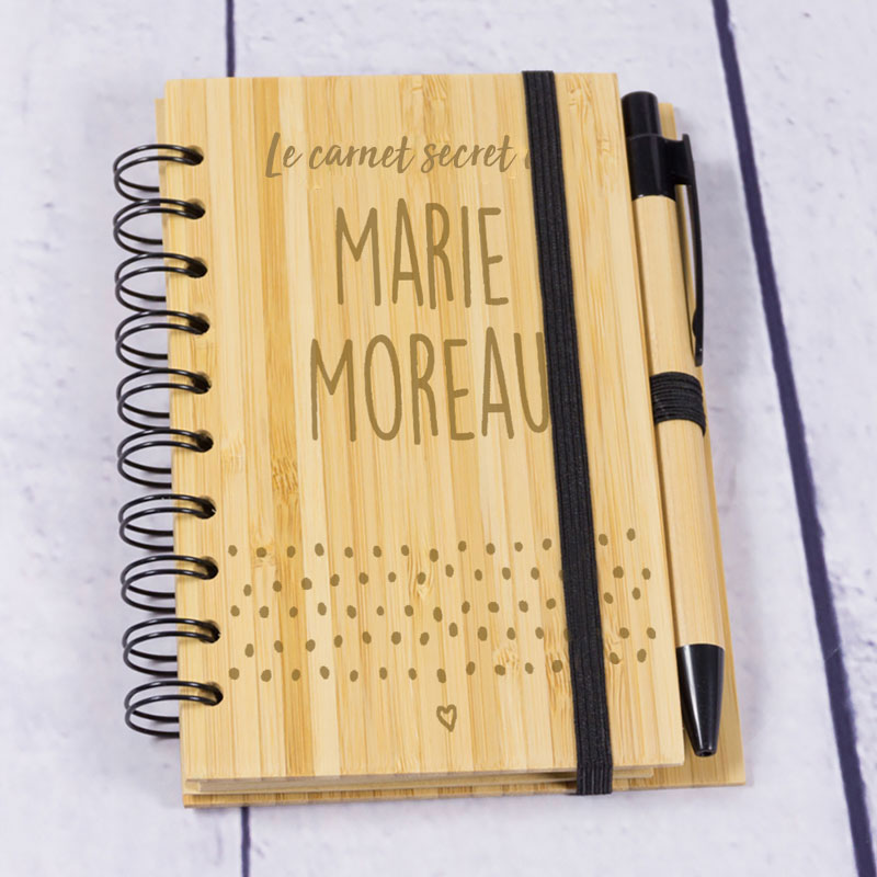 Carnet de notes en bambou