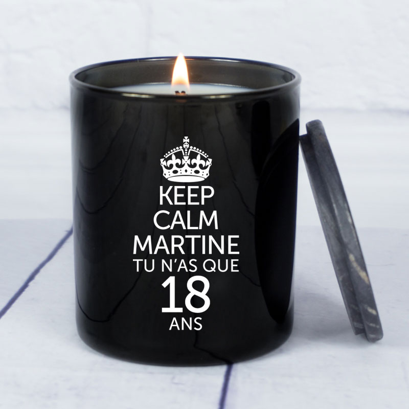 Cadeaux personnalisés: Bougies personnalisées: Bougie personnalisée 'Keep calm'