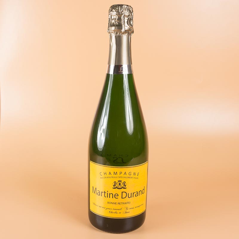 Cadeaux personnalisés: Boissons personnalisées: Bouteille de champagne personnalisée