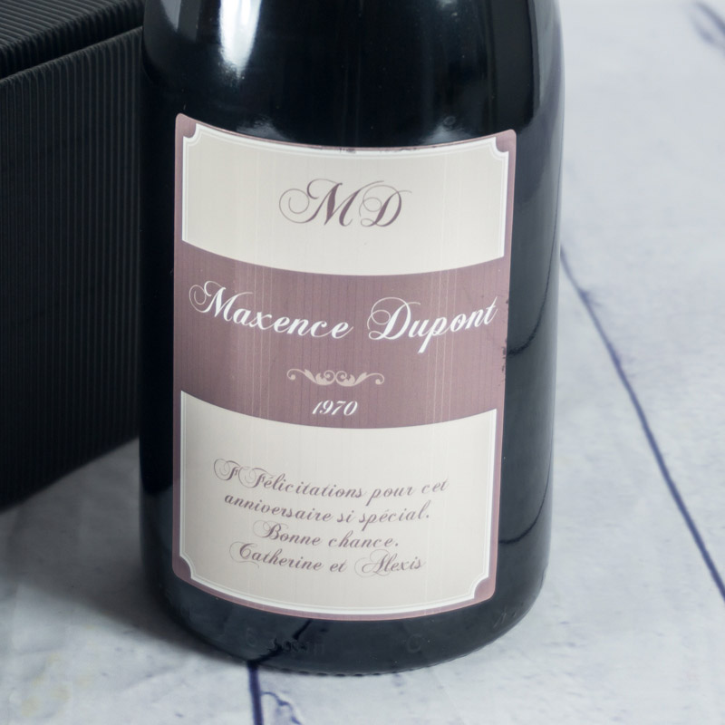 Etiquette bouteille de vin vintage à personnaliser