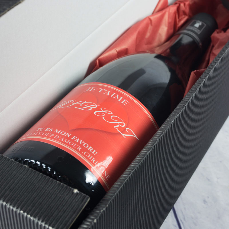 Cadeaux personnalisés: Boissons personnalisées: Bouteille de vin 'My favorite'