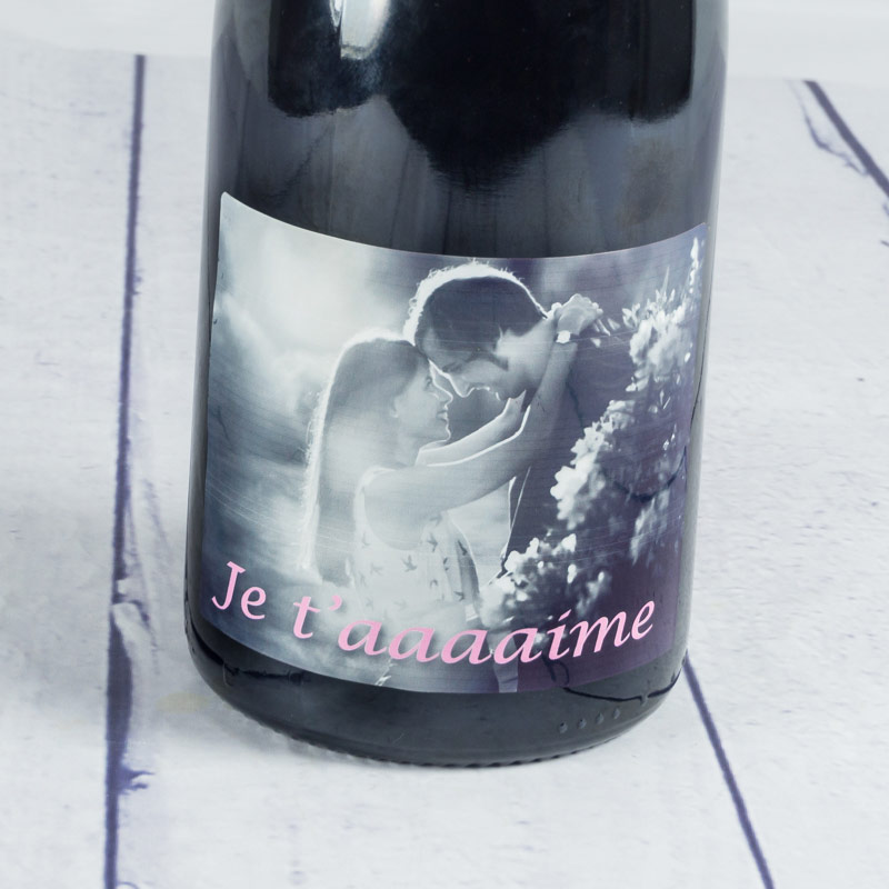 Cadeaux personnalisés: Boissons personnalisées: Bouteille de vin personnalisée avec photo