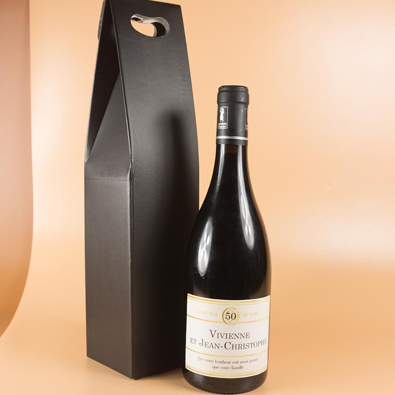 Cadeaux personnalisés: Boissons personnalisées: Bouteille de vin spécial Noces d'or