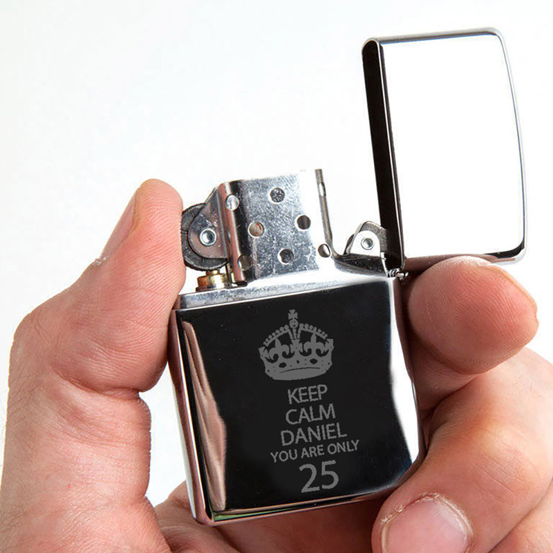 Cadeaux personnalisés: Cadeaux avec le nom: Briquet Zippo personnalisé KeepCalm