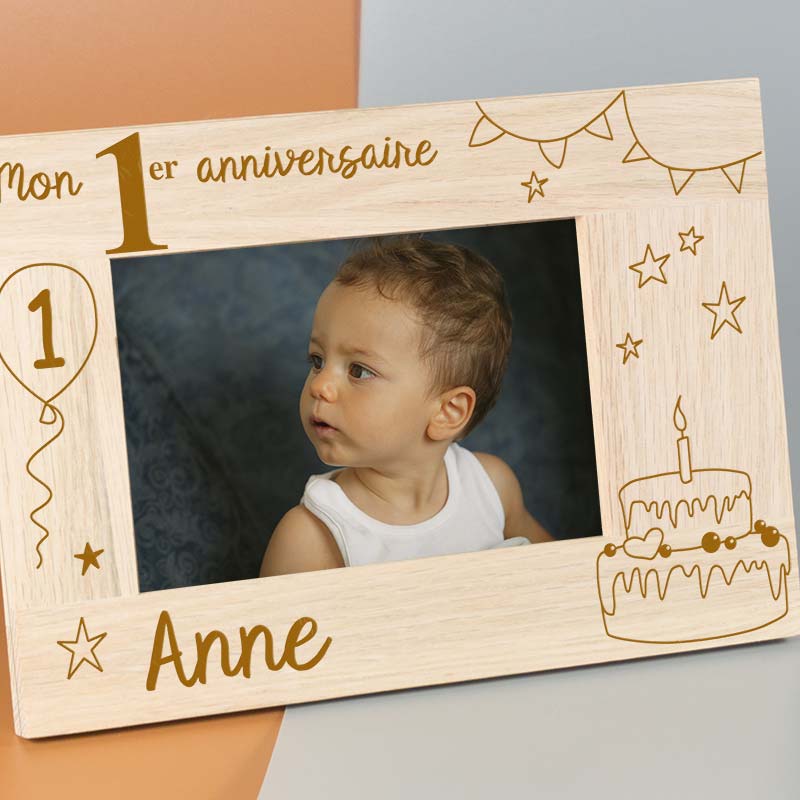 Cadre photo personnalisé pour un anniversaire d'enfant