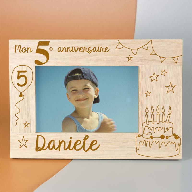 Cadeaux personnalisés: Cadeaux avec le nom: Cadre photo personnalisé pour un anniversaire d'enfant