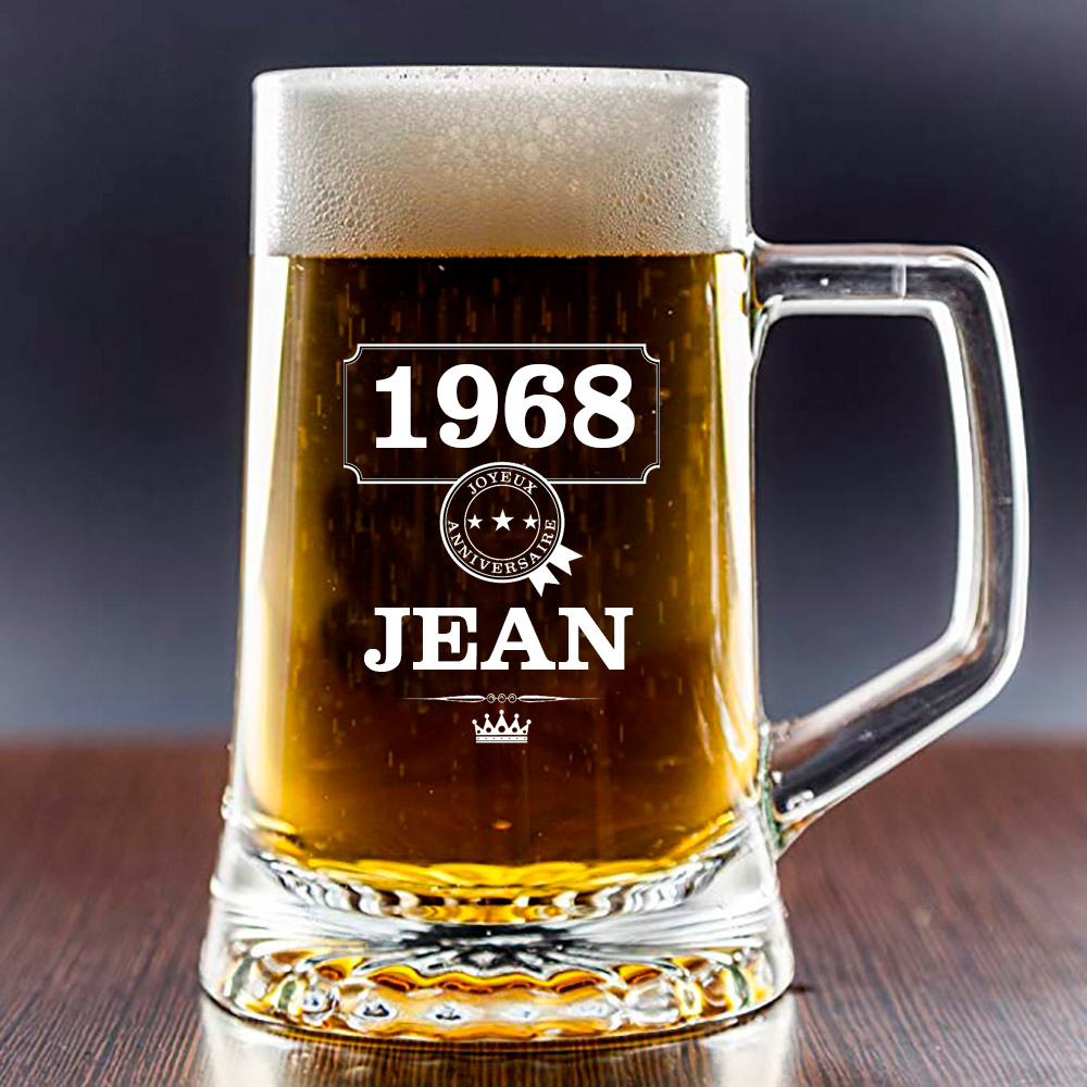 CHOPE A BIERE PERSONNALISEÉE - VERRE A BIERE LOGO