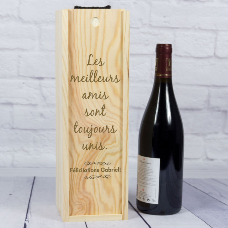 Bouteille de vin Texte personnalisé