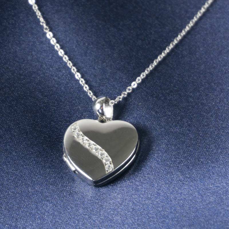 Cadeaux personnalisés: Bijoux personnalisés: Pendentif cœur en argent gravé pour 2 photos