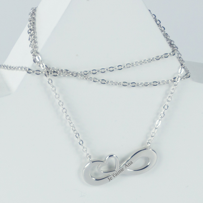 Cadeaux personnalisés: Bijoux personnalisés: Collier infini personnalisé