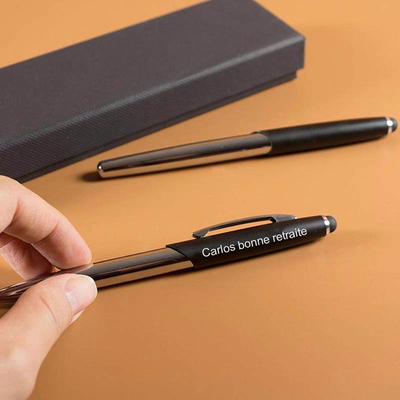 Cadeaux personnalisés: Cadeaux avec le nom: Ensemble stylo et plumier gravé