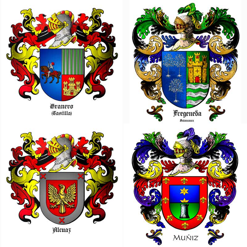 Cadeaux personnalisés: Cadeaux avec blason: Le blason héraldique de votre nom de famille