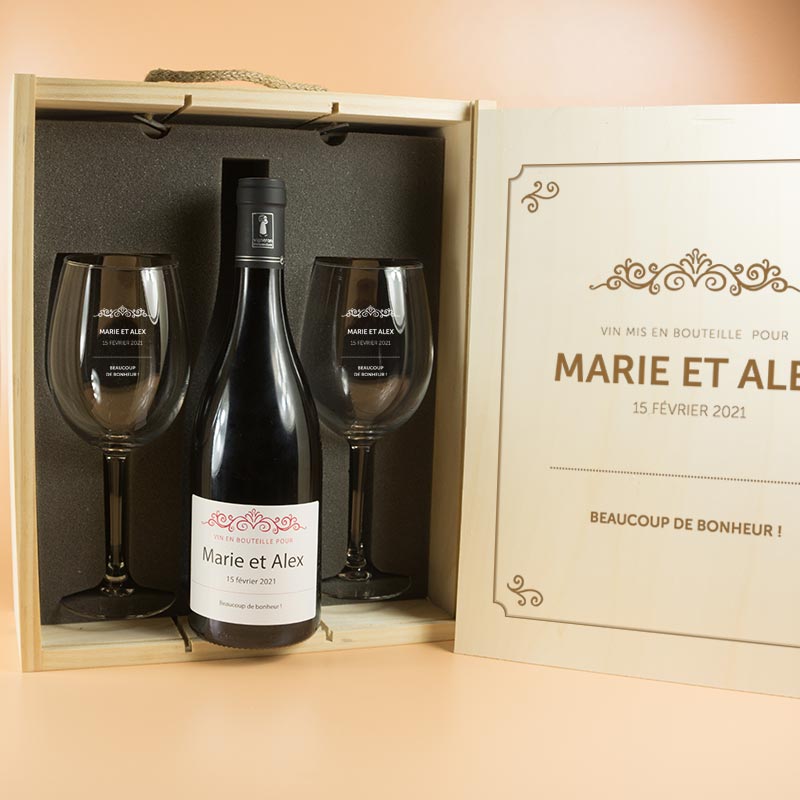 Cadeaux personnalisés: Boissons personnalisées: Kit personnalisé pour les couples