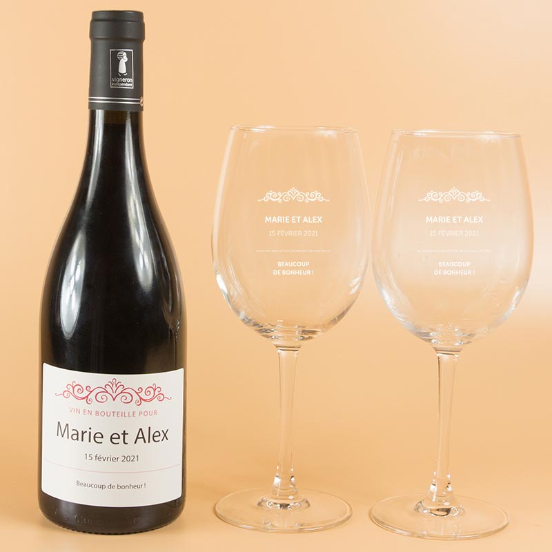 Cadeaux personnalisés: Boissons personnalisées: Kit personnalisé pour les couples