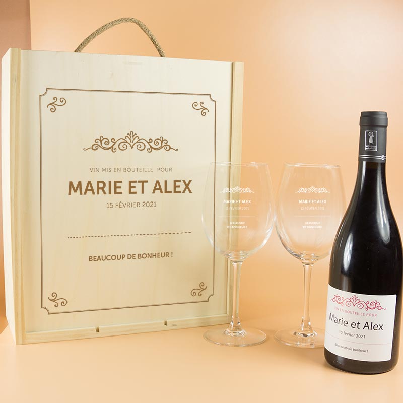 Cadeaux personnalisés: Boissons personnalisées: Kit personnalisé pour les couples