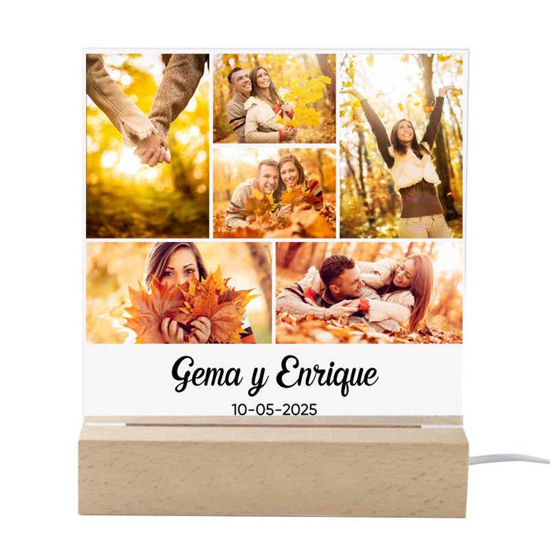 Cadeaux personnalisés: Cadeaux avec le nom: Lampe personnalisée avec photos.