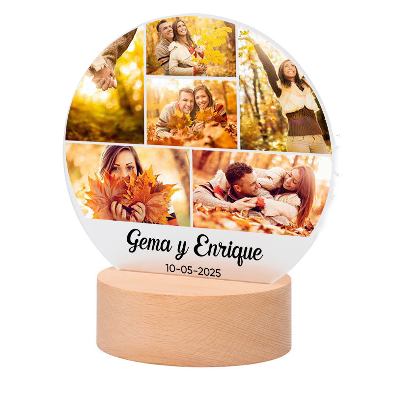 Cadeaux personnalisés: Cadeaux avec le nom: Lampe personnalisée avec photos.