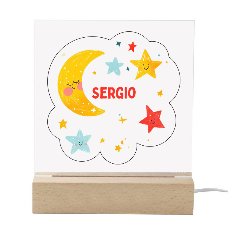 Cadeaux personnalisés: Cadeaux avec le nom: Lampe enfant personnalis&eacute;e avec pr&eacute;nom