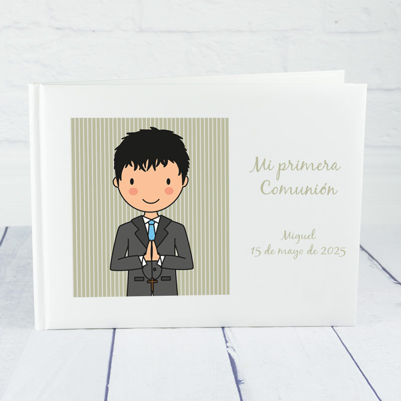 Cadeaux personnalisés: Livre d'or personnalis&eacute; pour la premi&egrave;re communion d'un gar&ccedil;on: Livre d'or personnalis&eacute; pour la premi&egrave;re communion d'un gar&ccedil;on